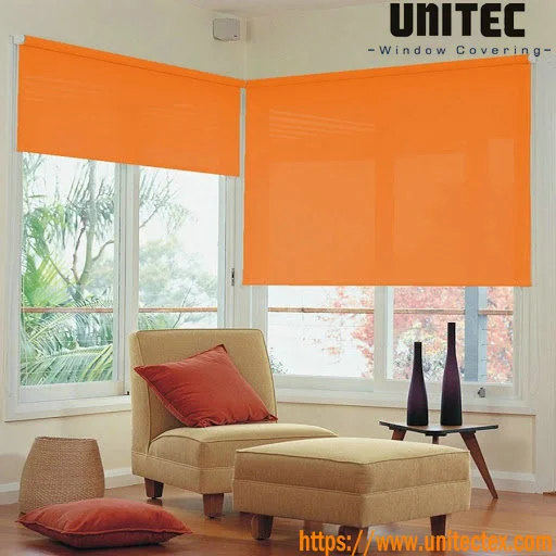 telas color naranja de cortinas roller y persianas enrollables