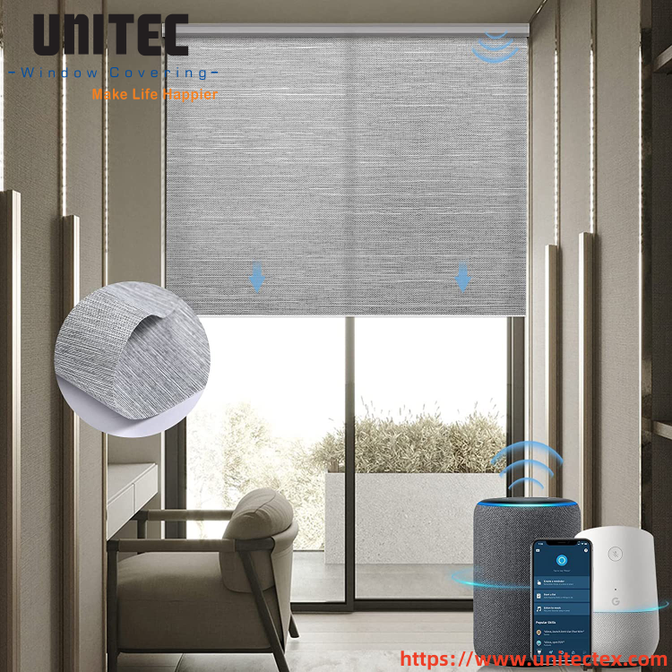 persianas con tela transparente