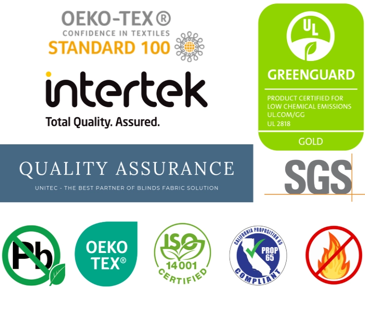 Certificados - Fabricante de tejidos para persianas - Proveedor - UNITEC Textil
